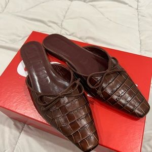 Staud Croc Mules